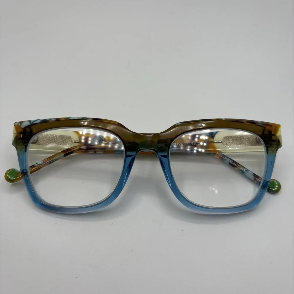 Pure P-7004 455 Brown Havana/Blue 50-20-140 Womens Eyeglasses Frames #311